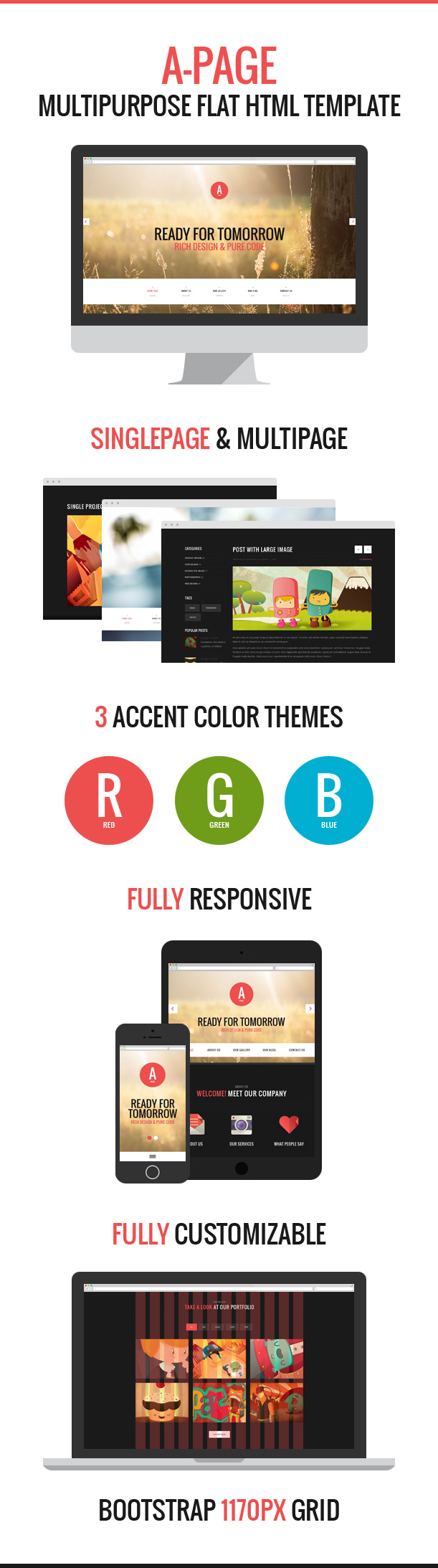 A-Page by DX Templates - multipurpose PSD template