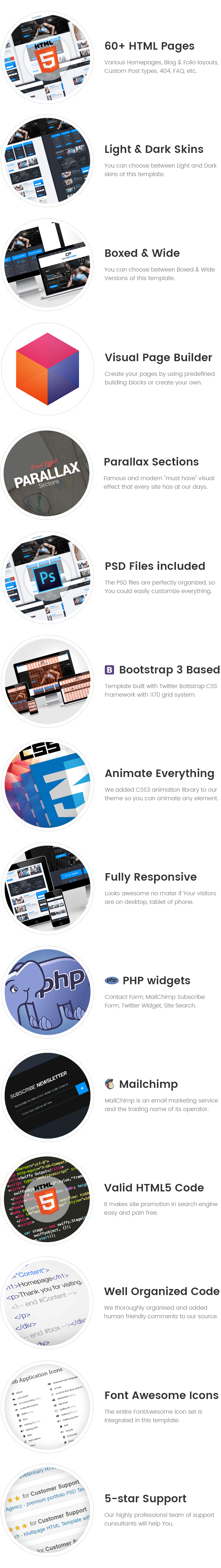 CrossPower - Sport Gym Fitness HTML Template with Builder