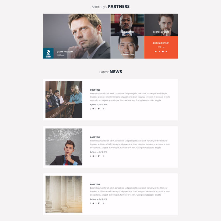 Attorneys – Law Firm/Private Lawyer HTML Template