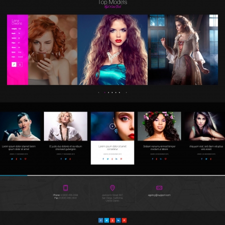 Models Agency – Models Portfolio HTML Template