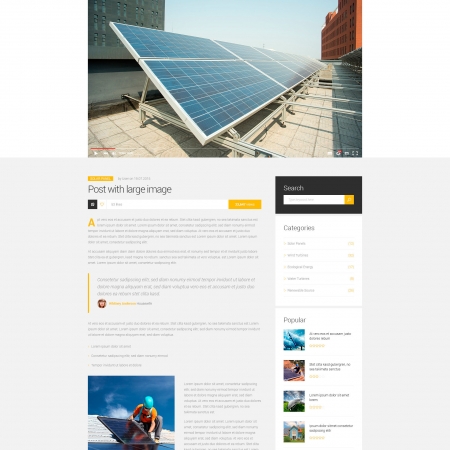 Solar – Renewable Energy Sinlge&Multipage HTML Template