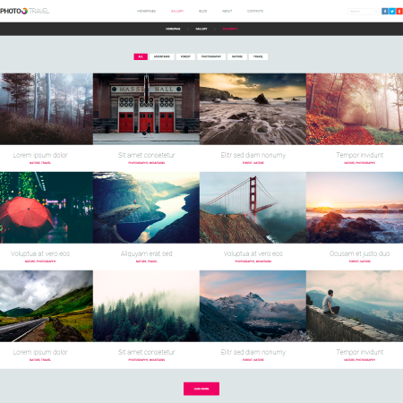 PhotoTravel – Premium Photo HTML5 Template