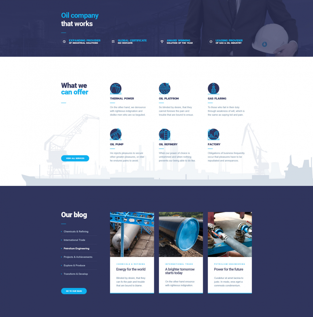 OilDrop – Oil And Gas Industrial WordPress Theme