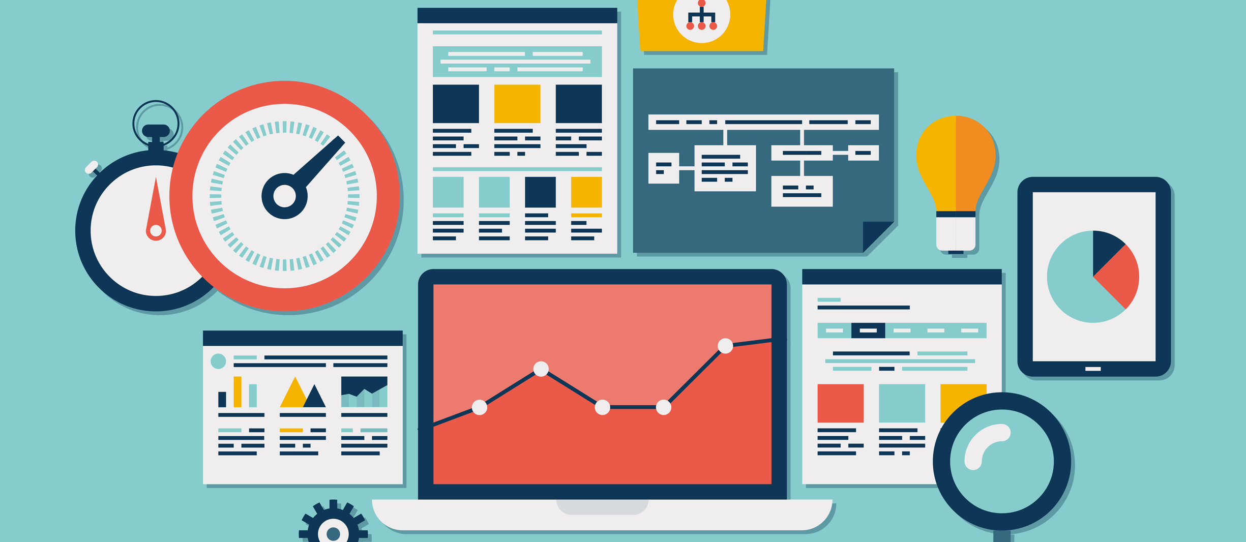 website_design_programming_workflow_vector_elements_flat_icons_set_interface_coding_application_concept