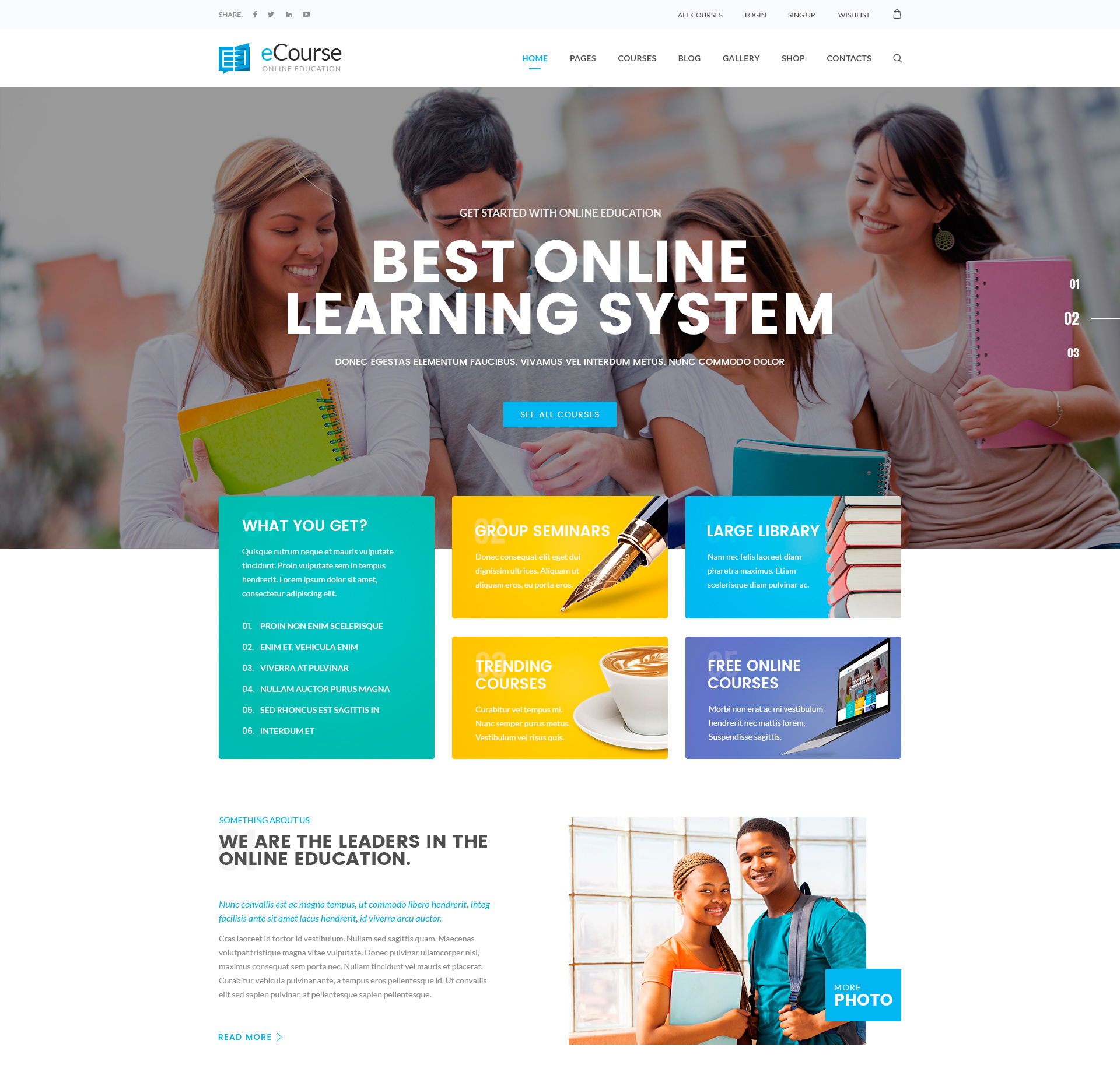 ECourse Online LMS HTML Template