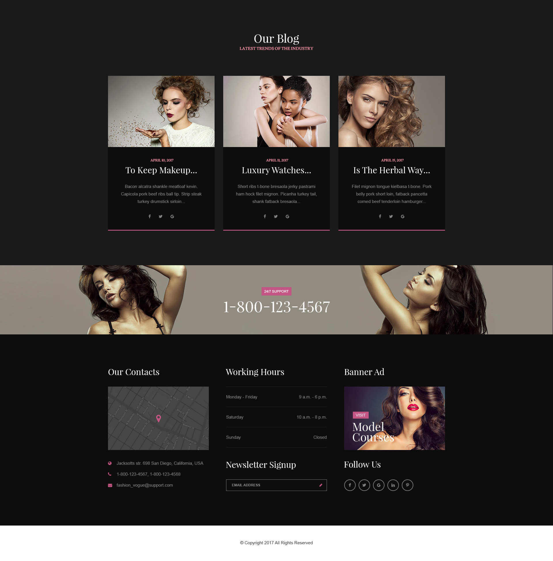 Model Agency And Fashion Website Template Modern Web Templates and